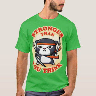 Ninja Cat Stronger als Sie denken T-Shirt