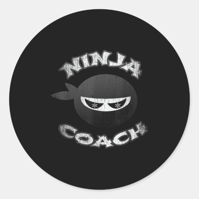 Ninja Coach Multitasking Team Trainer Lautsprecher Runder Aufkleber (Vorderseite)