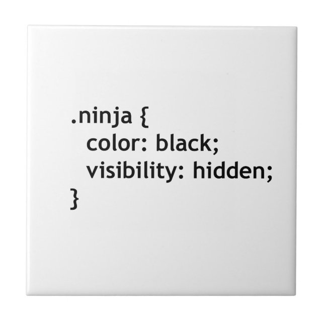 Ninja-Code, Skript Fliese (Vorderseite)