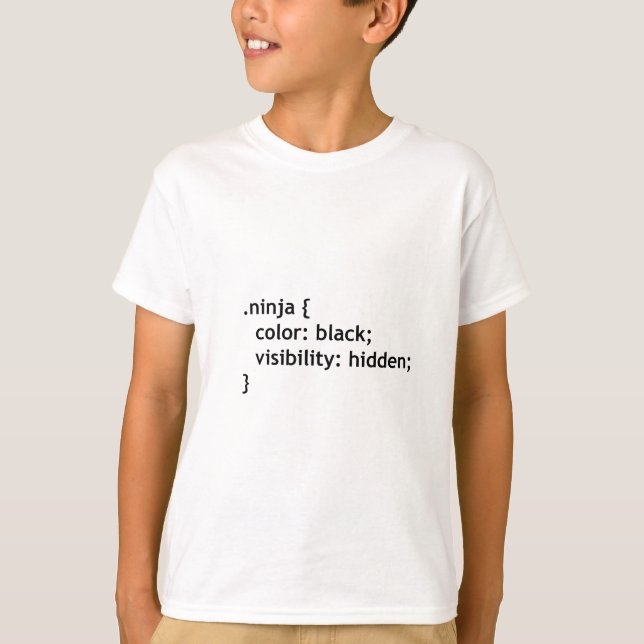 Ninja-Code, Skript T-Shirt (Vorderseite)