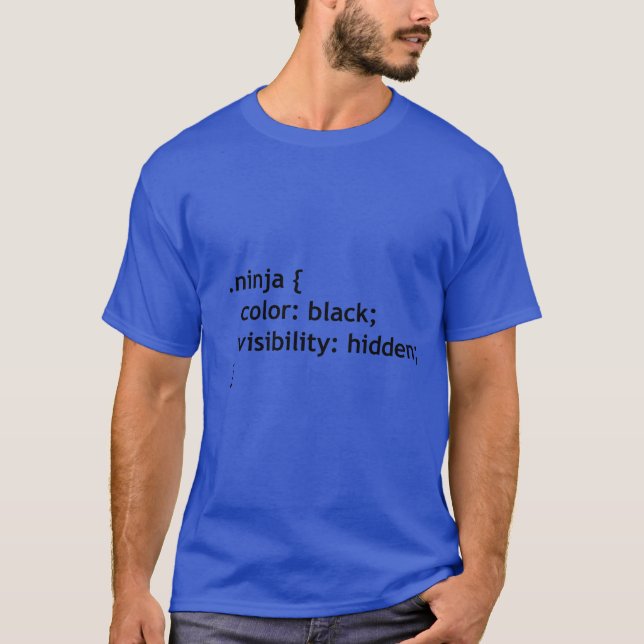 Ninja-Code, Skriptschrift T-Shirt (Vorderseite)