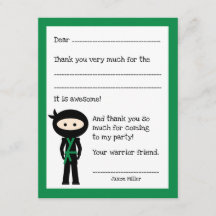 Ninja danke Ihnen zur Kenntnis nehmen, mit Farbänd