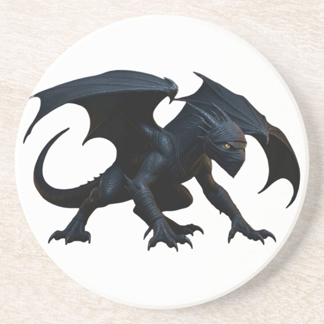 Ninja-Drache Getränkeuntersetzer (Vorne)