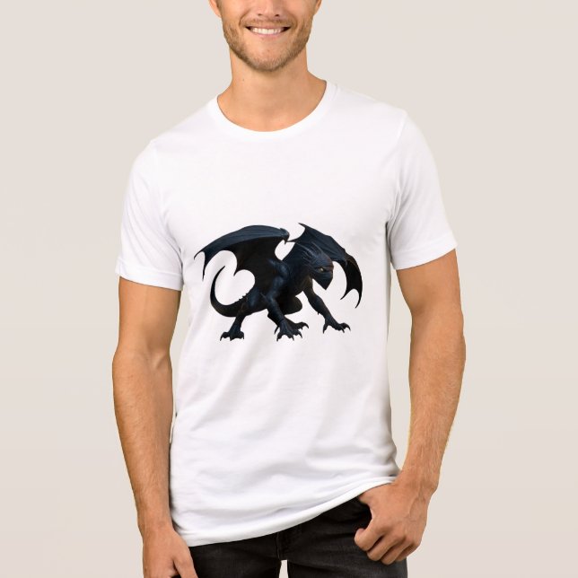 Ninja-Drache Tri-Blend Shirt (Vorderseite)