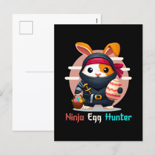 Ninja-Eier-Jäger Feiertagspostkarte