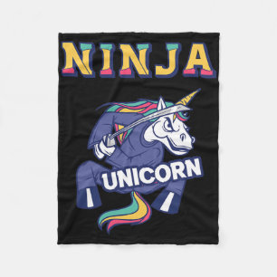 Ninja Einhorn Karate Einhorn Kickboxen Martial Art Fleecedecke
