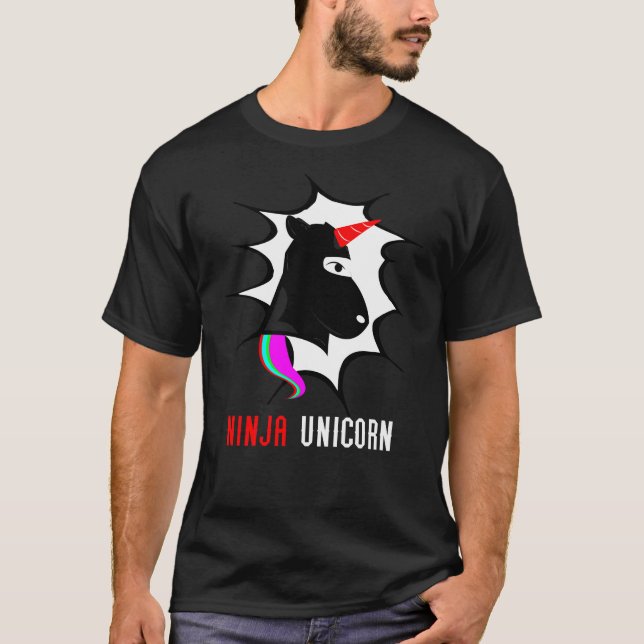 ninja Einhorn T-Shirt (Vorderseite)