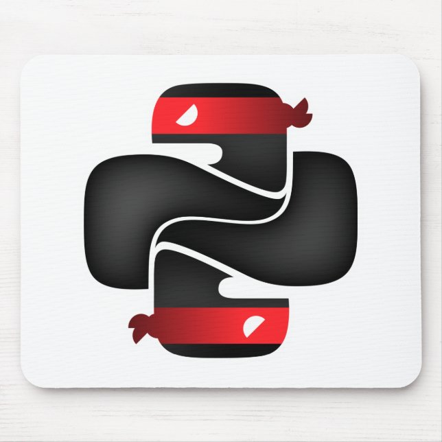 Ninja Einzelteile Mousepad (Vorne)