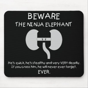 Ninja Elefant! Mousepad