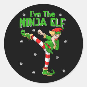 Ninja Elf Karate Taekwondo Kampfsport MMA Runder Aufkleber