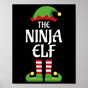 Ninja-Elfen-Familien-Matching-Group-Weihnachts-Out Poster