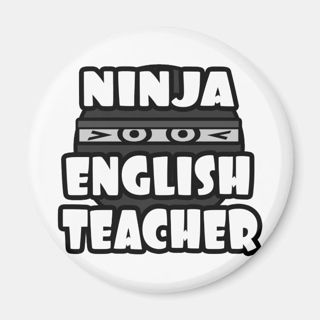 Ninja Englischlehrerin Magnet (Vorne)