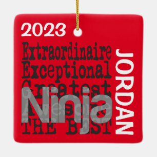 Ninja Extraordinaire CUSTOM Keramikornament