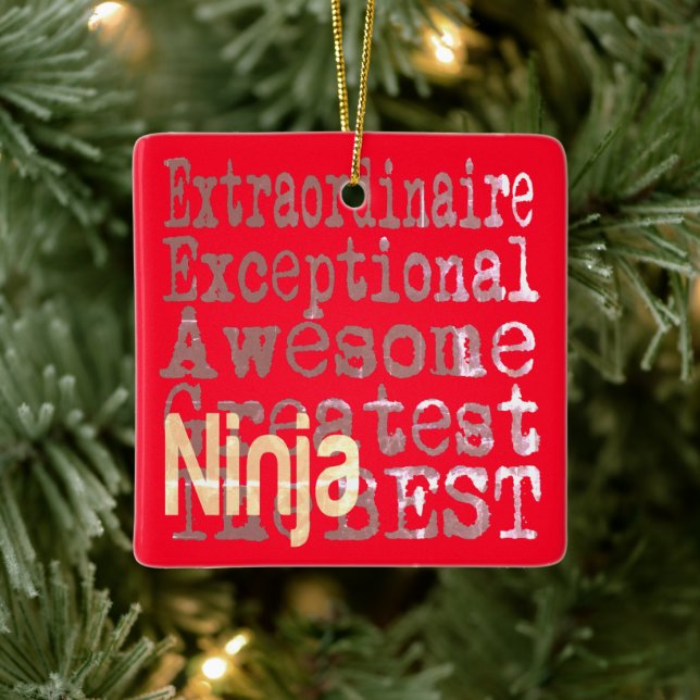 Ninja Extraordinaire Keramikornament (Baum)