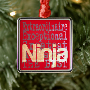 Ninja Extraordinaire Ornament Aus Metall