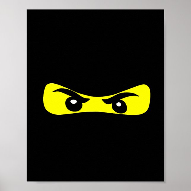 Ninja Eyes Fun Halloween Ninja Kostüm Poster (Vorne)