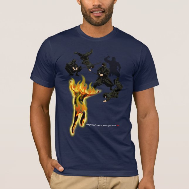 NINJA FEUER-KAMPF T-Shirt (Vorderseite)