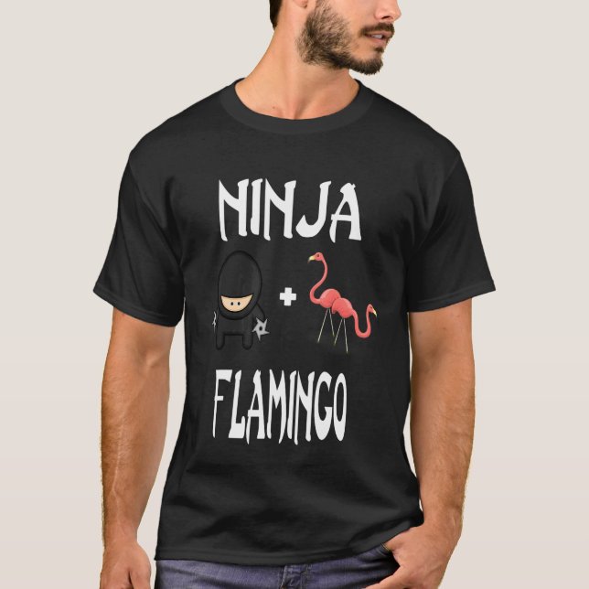 Ninja Flamingo Flamingo Ninja T-Shirt (Vorderseite)