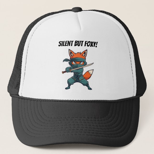 Ninja Fox Baseballkappe – Süße Kampfsport-Fuchs-Mü Truckerkappe (Vorderseite)