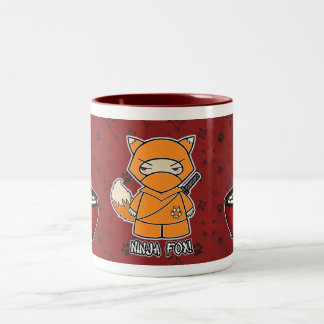 Ninja Fox! Mit der Reis-Schüssel-Tasse Zweifarbige Tasse