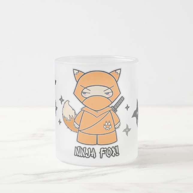 Ninja Fox! Mit Shurikens Tasse (Mittel)