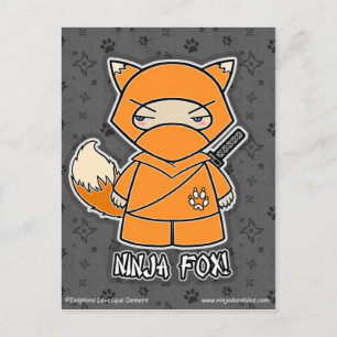 Ninja Fox! Postkarte