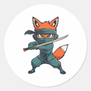 Ninja Fox Sticker – Süßer Fuchs Vinyl-Aufkleber