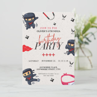 Ninja Geburtstag Einladung