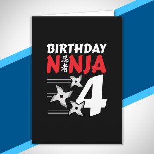 Ninja-Geburtstagsfeier - Geburtstags-Ninja 4 Karte