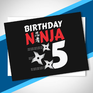 Ninja-Geburtstagsfeier - Geburtstagsninja 5 Postkarte