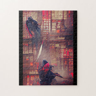 Ninja ghosts fantasy-abstrakte Kunst Puzzle