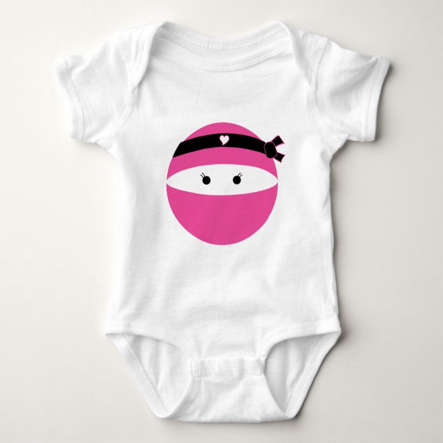 Ninja Girl Baby Strampler (Vorderseite)