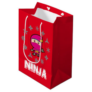 Ninja Girl Christmas Mittlere Geschenktüte