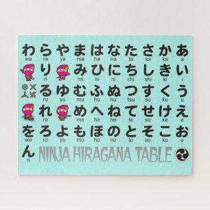 Ninja Girl Japan Hiragana Table Puzzle