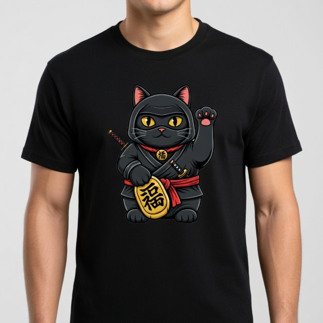 Ninja Glückskatze T-Shirt (Von Creator hochgeladen)