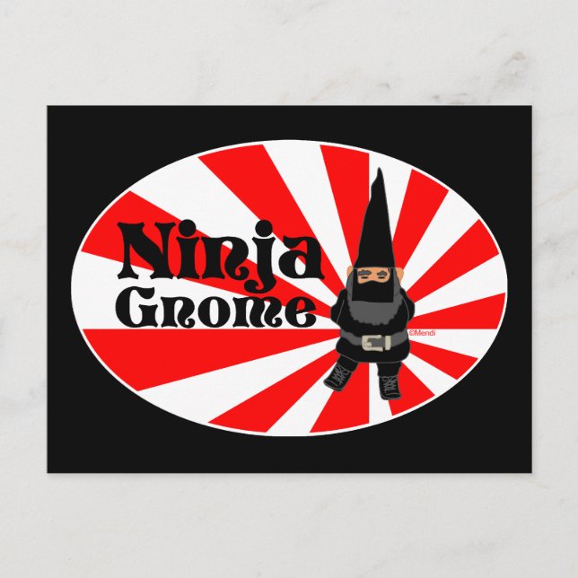 Ninja Gnome Postkarte (Vorderseite)