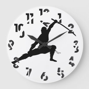 Ninja Große Wanduhr