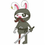 Ninja Häschen Freistehende Fotoskulptur<br><div class="desc">Ninja Häschen</div>