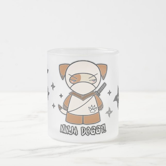 Ninja Hündchen! Mit Shurikens Tasse (Mittel)