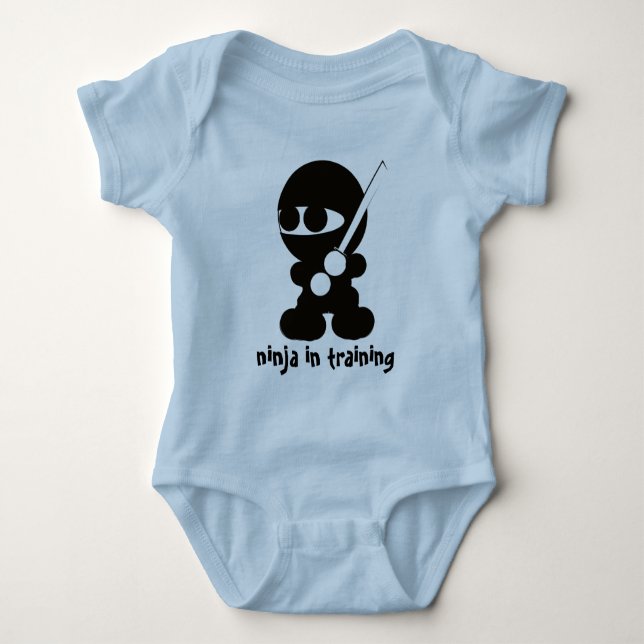 Ninja im Training Baby Strampler (Vorderseite)