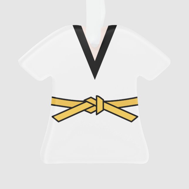 Ninja im Training Gelbgürtel Ornament (Vorderseite)