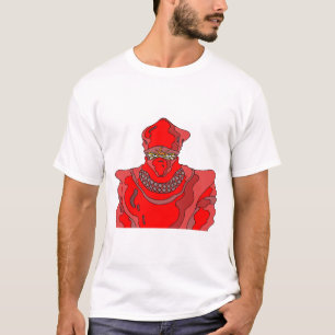 Ninja in roter Kleidung. T-Shirt