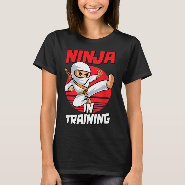 Ninja In Training Costume Party Warrior Boys Girls T-Shirt (Vorderseite)