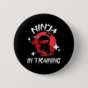 Ninja in Training - Karate Taekwondo Mixed Martial Button