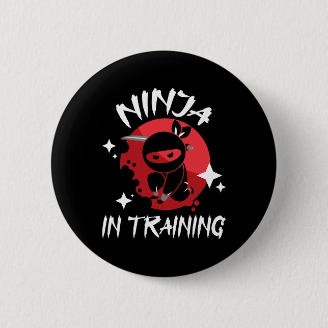 Ninja in Training - Karate Taekwondo Mixed Martial Button (Vorderseite)