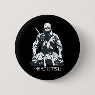 Ninja Japanese Ninjutsu Assassin Design Button