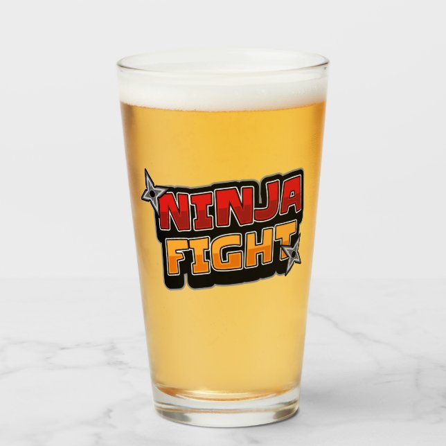NINJA KAMPF GLAS (Vorne (Gefüllt))