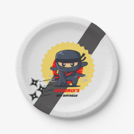 Ninja Karate Birthday Party Paper Plate Pappteller