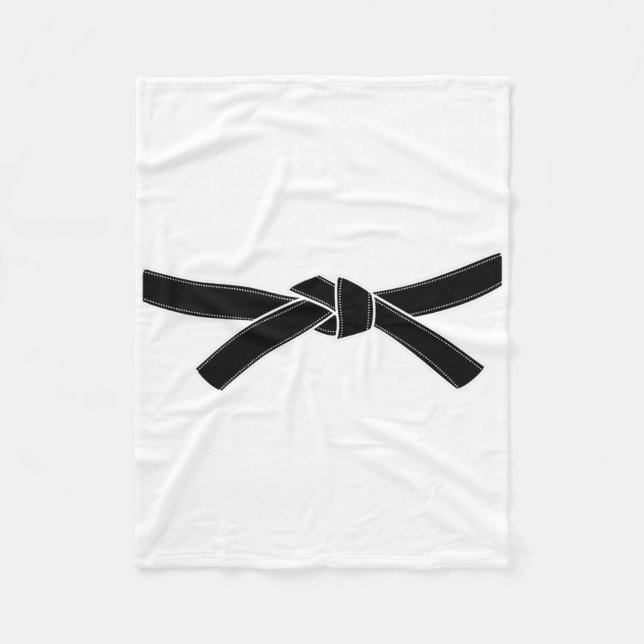 Ninja Karate Halloween Kostüm Black Belt Material Fleecedecke (Vorderseite)