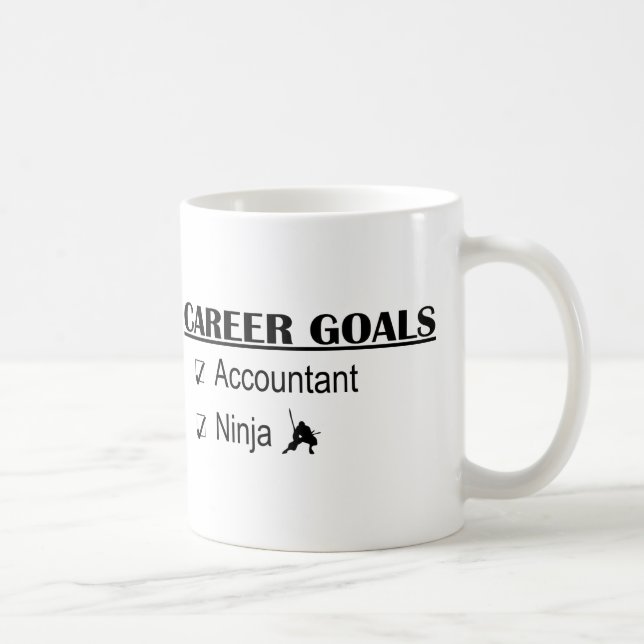 Ninja Karriere-Ziele - Buchhalter Tasse (Rechts)